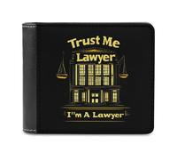 FWJZDSP Portefeuille Fantaisie « Faites-Moi Confiance, Je suis Avocat », Fin et Pliable, avec Porte-Cartes de crédit et d'identité.