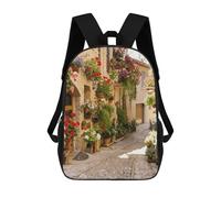 FWJZDSP Sac à dos de voyage léger et imperméable, motif ruelles de Toscane, idéal pour un usage quotidien ou pour homme, 17 pouces.