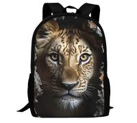 FWJZDSP Sac à dos léger et durable avec bretelles réglables et dos rembourré, cartable de 43 cm avec lion Simba