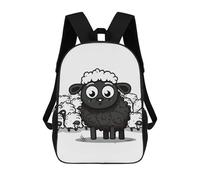 FWJZDSP Sac à dos pour ordinateur portable avec poche, grand sac réglable de 43,2 cm, imperméable, sac à dos d'ordinateur pour le travail, respirant, extensible pour homme et femme, noir