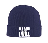 FWJZDSP Si Je dis Que Je Vais Le réparer, Je Le Ferai. Pas Besoin de Cadeaux de Bonnets, Bonnets d'hiver pour Hommes et Femmes, Bonnets tricotés, Bonnets Slouchy Noirs