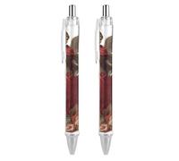 FWJZDSP Stylos à bille catholiques Saint Michel Archange, rétractables, mignons, écriture fluide, lot de 2
