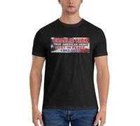 FWJZDSP T-Shirt Ras du Cou Classique à Manches Courtes pour Homme avec Le Drapeau américain « Charlie Kirk, véritable héros américain, Repose en Paix »