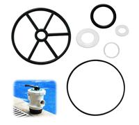 Fwmctkr 6PCS Réparation de Joint Vanne 6 Voies Piscine | Compatible avec Hayward SP0710 SP0711 SP0712, Kit d’étanchéité de Joint Étoile Filtre Sable pour Piscine et Spa