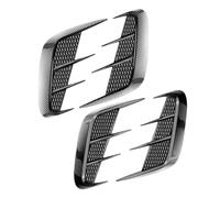 FWNERGUL 1 paire de garde-boue à flux latéral, autocollant de couverture d'aile à usage général, pare-chocs d'admission d'air automatique, capot d'automobiles extérieur(1pair bright black)