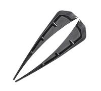 FWNERGUL Autocollants de garniture de moulage à usage général for capot de ventilation d'aile latérale de voiture, accessoire autocollant d'admission de capot(Carbon fibre 2pcs)