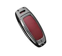 FWNERGUL Coque de Protection for clé de Voiture, Compatible avec Audi Q8 A6 A3 A8 C8 S6 RS6 A7 S7 RS7 RSQ8 8Y D5 4N RS E-tron GT Q4 Q7, Alliage de Zinc(D-Gun Red)