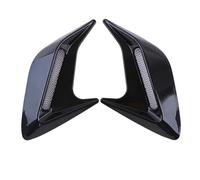 FWNERGUL Lot de 2 garde-boue latéraux en plastique for voiture, accessoires de modification de voiture, garniture d'admission d'air en joue de requin, fausses aérations de capot ABS(White)