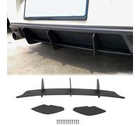 FWNT Diffuseur de Pare-Chocs Arrière en ABS Noir pour V W Golf 6 GTI 2008-2013, Protecteur de Diffuseur de Lèvre Arrière, Kit de Corps de Becquet de Lèvre de Pare-Chocs Inférieur