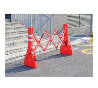 FWPGFVY Barrière de sécurité Mobile Extensible, Portable et remplie d'eau, barrière de Circulation rétractable en Plastique pour extérieur, barrières de contrôle des foules Flexibles, exte