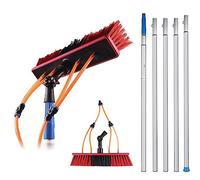 FWPGFVY Kit de Nettoyage de vitres télescopique - Brosse télescopique à Eau de 9 m de Long pour Un Nettoyage Efficace des toitures et des Panneaux solaires, idéal pour Les fenêtres en Haut