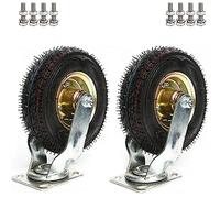 FWPGFVY Roue pneumatique pour brouette, Roulette pivotante en Caoutchouc 150/200/250 mm, increvable, Robuste, pour Le Transport de Meubles et de Chariots à Outils, Durable et Polyvalente.