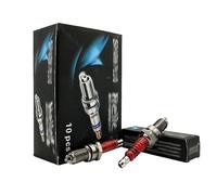 FWRCCMJ Bougie d'allumage de Moto à Trois électrodes D8TC, 2 pièces, 125cc D8TJC, Compatible avec DR8EA D8EA DR8EIX DPR8EA-9 DPR8EIX-9 IX24 X24ESR-U HG22