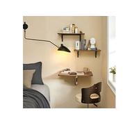 SoBuy FWT03-PF Table Murale Rabattable en Bois, Table de Cuisine, Table Enfant Marron G