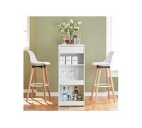 FWT101-W Table de Bar Murale, Table Haute de Bar, Table de Cuisine, Table à Manger,