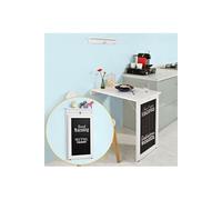 FWT20-W Table Pliable Murale Bureau avec Mémo Board - Blanc