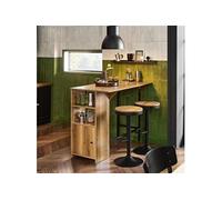 SoBuy FWT98-PF Table de Bar, Table Haute de Bar, Table de Cuisine, Table à Manger, Marron G