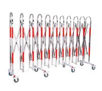 FWTXZTER Expandable - Portail d'entrée pliable - En métal - 5 m de large - Avec roulettes - Clôture pliante - Barrière lourde - Pour la protection des terrains - Multicolore - 1,1 x 5 m