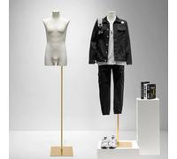 FWTXZTER Mannequin Homme, Buste Mannequin Couture de Vitrine Réglable en Hauteur (160-240cm), Manequin Masculin sur Pied pour Vêtement de Présentation Hommes Couture et Design de Mode