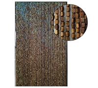 FWTXZTER Rideau Perle Bois, Rideaux de Porte Perles en Bois, Rideau Bambou Extérieur Intérieur Deco Occultant Hanging Wood Bead Curtain pour Chambre Salon Pièce Café Restaurant (90x200cm)