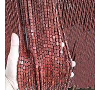 FWTXZTER Rideau Perle Bois, Rideaux de Porte Perles en Bois, Rideau Bambou Extérieur Intérieur Deco Occultant Wood Bead Curtain pour Chambre Salon Pièce Café Restaurant (Brun rougeâtre, 90x200cm, 90S)