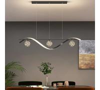 FWX Lampe suspendue à intensité variable pour salle à manger table dorée 4 globes verre Suspension Luminaire avec télécommande éclairage d'îlot de cuisine lustre linéaire à LED lumière d'îlot de cuisi