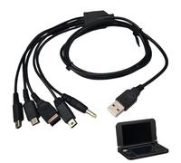 FWYDRJZC Câble de charge 5 en 1 Ds 1,2 m multi-compatible pour Nintendo DS Lite/NDS/New 3DS XL/3DS/2DS/Dsi XL/GBA SP/PSP 1000/2000/3000