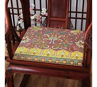 FWZJ Ensemble de 4 Coussins de siège de Chaise Coussin avec Fermeture à glissière, rempli d'éponge Haute densité, antidérapant, Coussin de Chaise en Lin Parfait pour Les chaises en Bois, Style cl