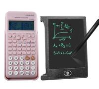 FX-570ES Plus 2nd Edition Calculatrice scientifique avec tablette d'écriture LCD, 417 fonctions, écran 10 + 2 chiffres, idéal pour les étudiants et les enseignants (Rose)