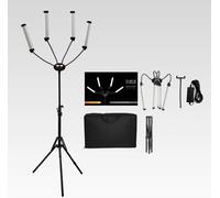 Fx-8000Ii Pliable 50W 3200K-5500K Led Video Studio Four Arms Fill Ring Light Avec Port De Chargement Usb, Trépied De 200 Cm De Long Pour Le Maquillage Youtube De Caméra De Téléphon[VIT695360]
