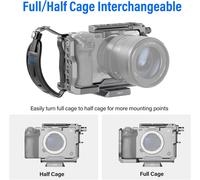 Fx3/Fx30 Cage Pour Appareil Photo Avec Pince De Câble Hdmi, Trous Filetés 1/4""-20, Trous De Fixation Arri 3/8""-16, Rail Otan, Avec Poignée Xlr D'Origine Sony Fx3/Fx30, Gris[Z3677]