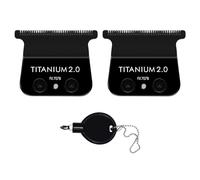 FX707B DLC Lot de 2 lames de rechange compatibles avec BaBylissPRO FX787 et FX726 Barberology Noir