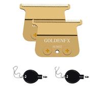 FX707Z Lame de rechange pour tondeuse BaBylissPRO FX787 & FX726, lames de rechange DLC pour lames de tondeuse BaByliss (GOLD/2PC)