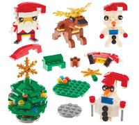 Fx925 Kits De Briques De Construction De Noël - Lot De 4, Pour Remplir Les Sacs De Noël Et Les Bas De Noël Des Enfants