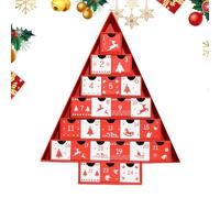 FxaumsGxuk Boîte de compte à rebours de Noël | Boîte à calendrier de Noël de 24 jours - Boîte à bijoux numérotée pour la fête d'hiver - Pour bijoux, pépites minérales, jouets, bonbons