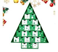 FxaumsGxuk Boîtes de calendrier de l'Avent de Noël - Calendrier de l'Avent vide de 24 jours à remplir soi-même - Boîte à bijoux numérotée - Pour bijoux, pépites minérales, bonbons