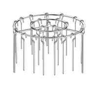 FxaumsGxuk Friteuse À Air Verticale Avec Grill Barbecue, 16x10cm Friteuse À Air En Acier Inoxydable, Brochettes Métalliques Verticales Pour Grillades, Kit Barbecue Airs Fryer Pour Four Cuisiniers