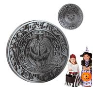 FxaumsGxuk Pièce pour des Bonbons Ou Un Sort - Pièce Friandise Ou Farce Halloween en Relief | Design Citrouille Chasse au Trésor Décoration Fête d'École