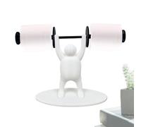 FxaumsGxuk Porte-papier toilette Statue d'haltérophilie, 24 x 16 x 9 cm, support de rouleau de papier toilette amusant pour haltérophilie, sculpture, support de papier toilette, statue amusante pour