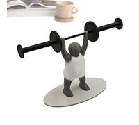 FxaumsGxuk Porte-papier toilette Statue d'haltérophilie, 24 x 16 x 9 cm, support de rouleau de papier toilette amusant pour haltérophilie, sculpture, support de papier toilette, statue amusante pour