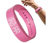 FxaumsGxuk Réveil Vibrant,Rappel Portable Fin et étanche - Montre-Bracelet à Alerte vibrante,pour Chambre trajets bibliothèque étudiants Ados Hommes