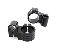 FXCNC Racing Tête de guidon en aluminium CNC pour moto Noir 53 mm