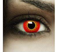 FXCONTACTS Lentilles de contact colorées Halloween TRYPHOBIE, 2 pièces (1 paire), sans correction, vision réduite à 60 %