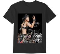 fxdszaszzdx Joan Jett T-Shirt Unisex Short Sleeve T-Shirt Black L
