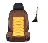 Fxiaobin Universal Warmth Forros Para Asientos De Carro, Winter Cover Seat, Comes with Snow Shovel, The Best Gift for Driver Friends in Winter,Brown-Singleseat