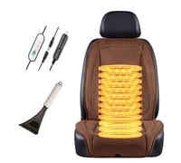 Fxiaobin Universal Warmth Seat Cover, Winter Cover Seats for Cars, Comes with Snow Shovel, The Best Gift for Driver Friends in Winter,Brown-Singleseat