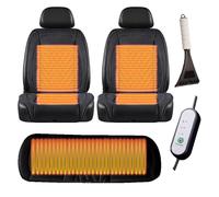 Fxiaobin Universal Warmth Seat Covers for Cars, Winter Carseat Protector, Comes with Snow Shovel, The Best Gift for Driver Friends in Winter,Black-mainseat+auxiliaryseat+Backseat