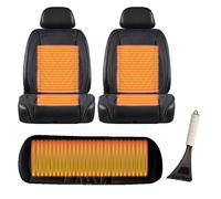 Fxiaobin Universal Warmth Seat Covers for Trucks, Winter Universal Seat Covers, Comes with Snow Shovel, The Best Gift for Driver Friends in Winter,Black-mainseat+auxiliaryseat+Backseat