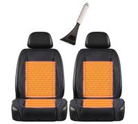 Fxiaobin Universal Warmth Seat Covers for Trucks, Winter Universal Seat Covers, Comes with Snow Shovel, The Best Gift for Driver Friends in Winter,Black-twoseats