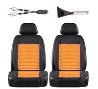 Fxiaobin Universal Warmth Seat Cushion, Winter Seat Covers for a, Comes with Snow Shovel, The Best Gift for Driver Friends in Winter,Black-twoseats